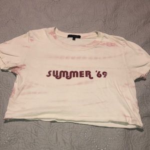 LA Hearts crop top tee
